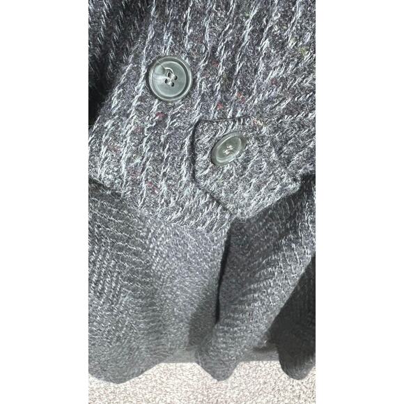 VTG Neiman Marcus Coat Mens Size 48 Wool Herringbone Italian Made Overcoat 90s - Picture 13 of 15